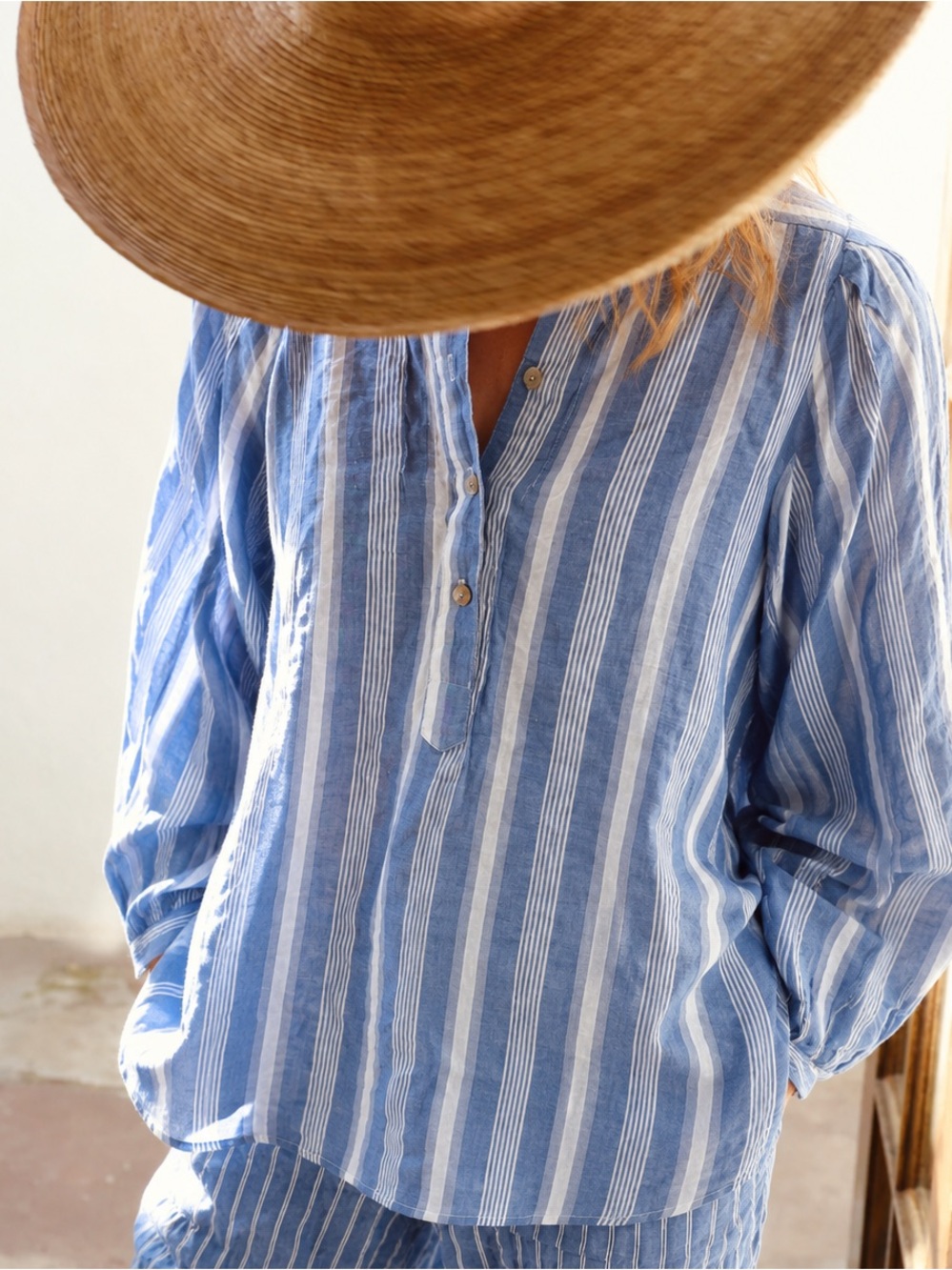 Pietsie Atlin Top M Medium in blue striped